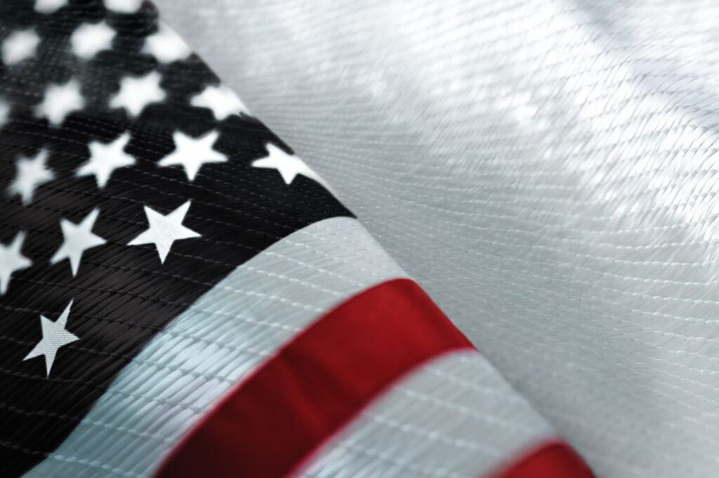 Close-up of an American flag