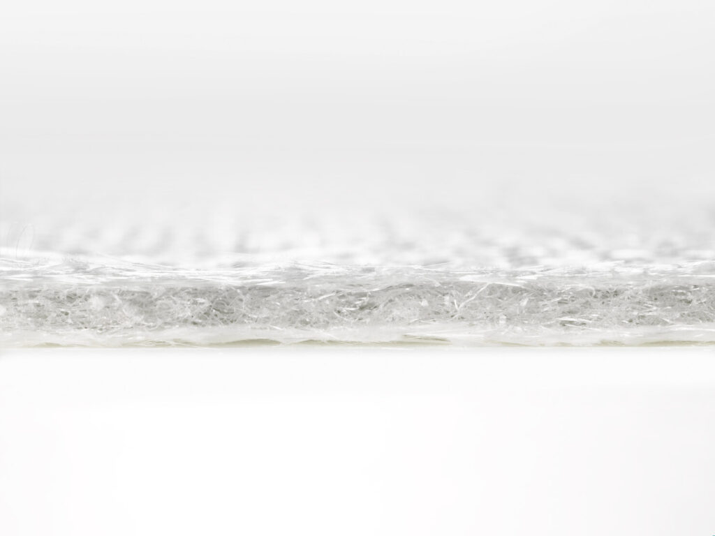 Close-up of transparent film on a light background