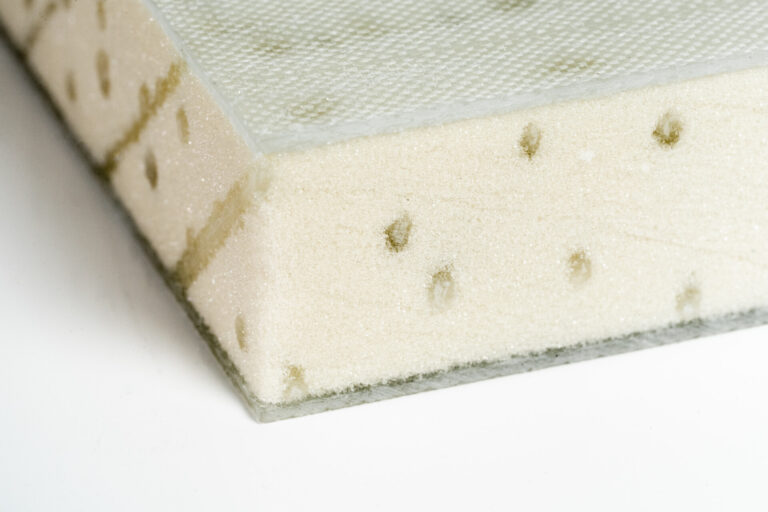 Close-up of a piece of foam