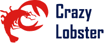 Crazy Lobster logo with a lobster symbol