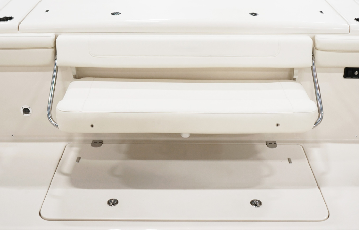 White seat on a boat