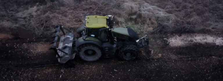 Tractor on uneven logging surfaces